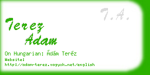 terez adam business card