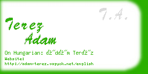 terez adam business card